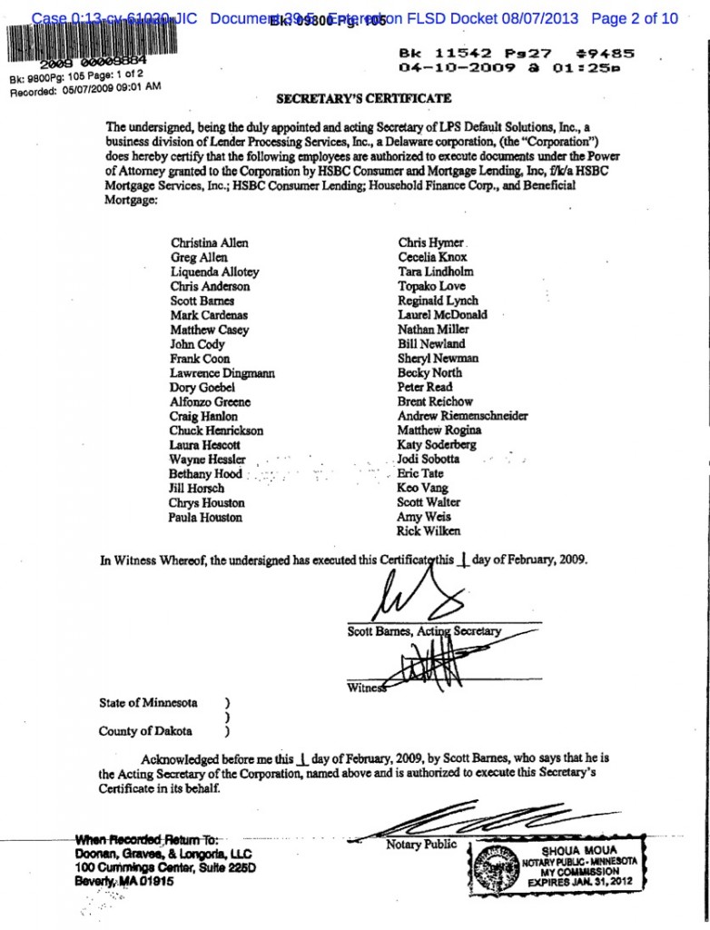 D.F. sent LPS List of Signers